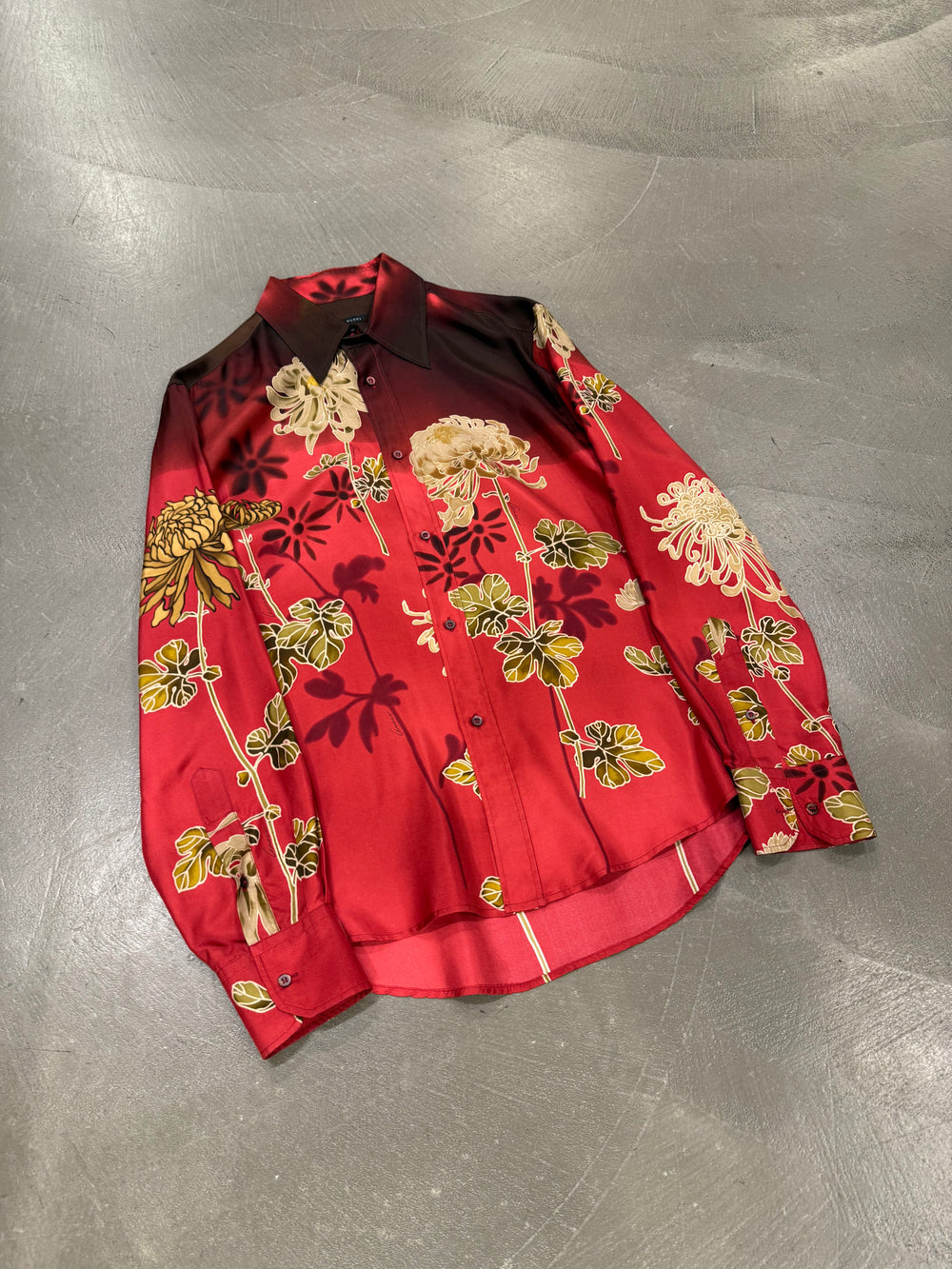 SS2001 Gucci by Tom Ford Chrysanthemum Silk Shirt