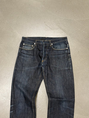 2000s Dior by Hedi Slimane raw denim straight jeans