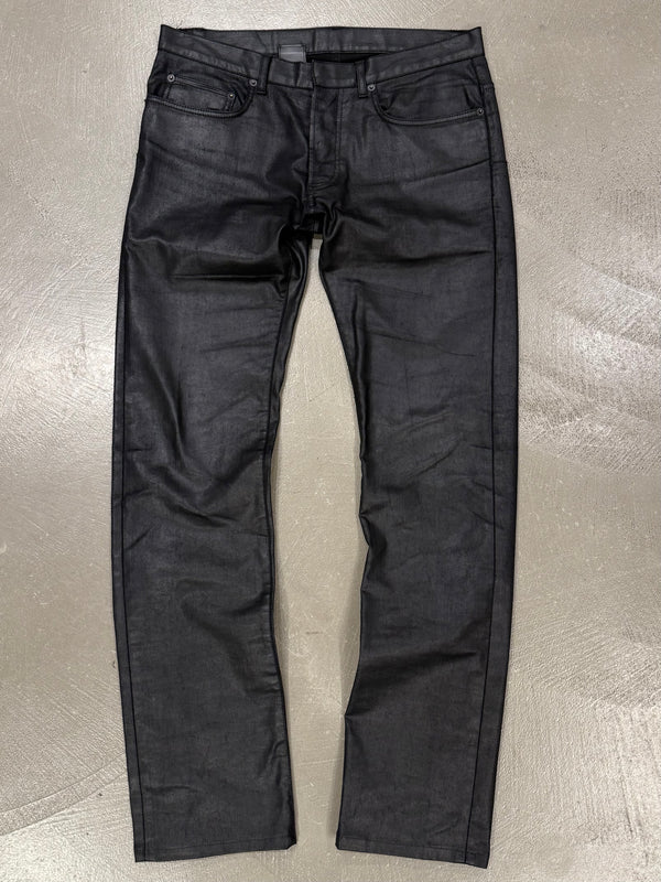 2000s Dior by Hedi Slimane coated jeans