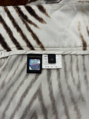 2000s Roberto Cavalli “Tigresse” flare pants