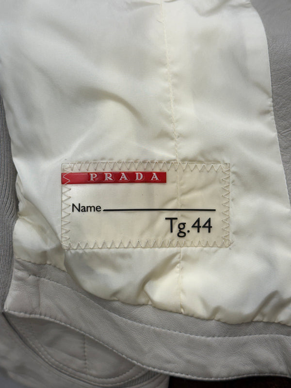 Prada zipped moto leather jacket