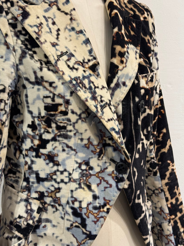 2010s Ann Demeulemeester abstract camo blazer jacket