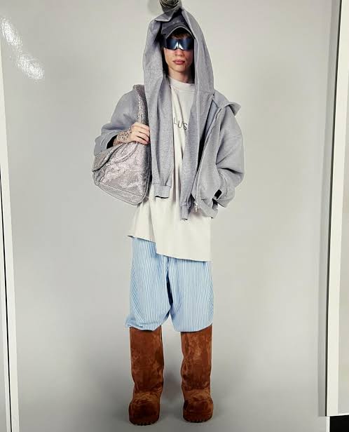2024 Balenciaga incognito double sleeve oversized zip-up hoodie