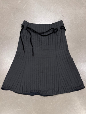 1990s Emporio Armani pleated drawstring midi skirt