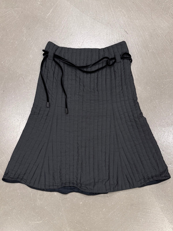 1990s Emporio Armani pleated drawstring midi skirt