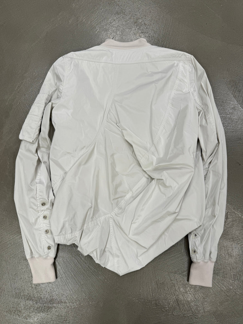 2010s Rick Owens asymmetrical bomber jacket