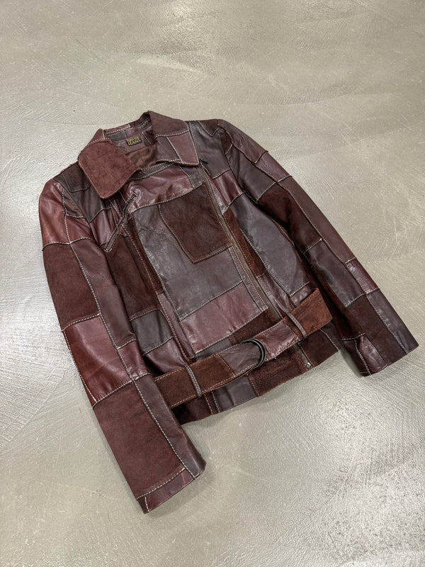 1990s Plein Sud patchwork leather jacket