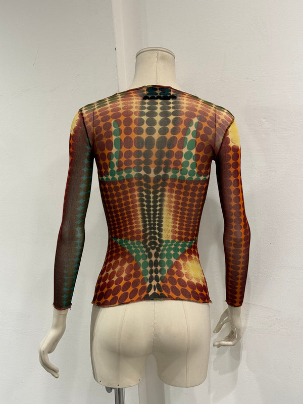 F/W1995 Jean Paul Gaultier cyber dot mesh top