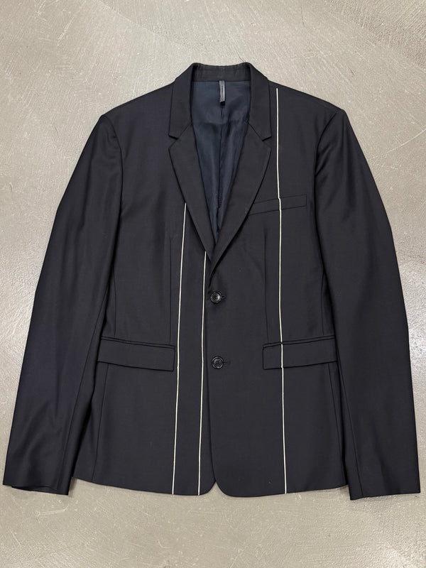 2000s Dior Homme contrast stripe tailored blazer jacket