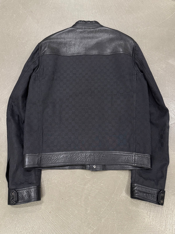 A/W2000 Gucci by Tom Ford monogram canvas leather jacket