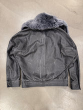 Load image into Gallery viewer, A/W 2009 Maison Margiela rabbit fur aviator leather jacket
