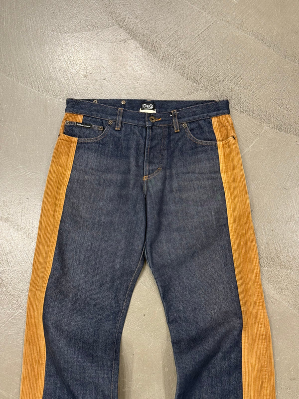 2000s Dolce & Gabbana hybrid corduroy jeans