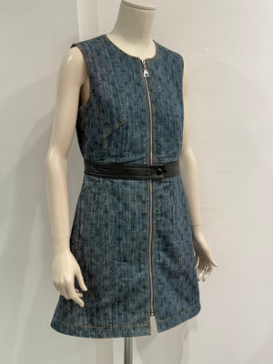 2010s Louis Vuitton monogram midi denim dress