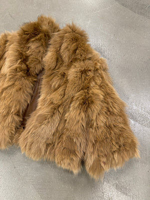 1990s Plein Sud real fur cropped jacket