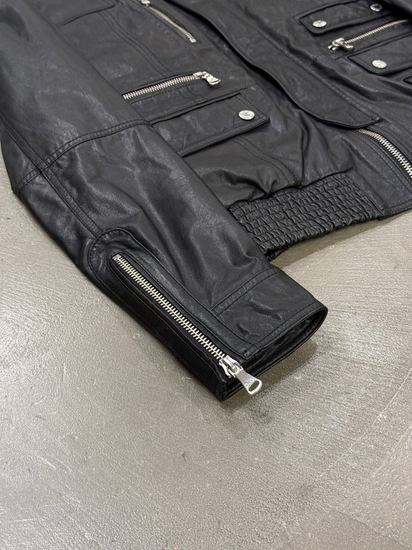 2000s Dolce & Gabbana multi-zip leather jacket