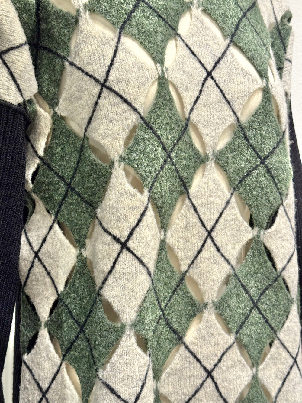 A/W1993 Jean Paul Gaultier cutout argyle sweater