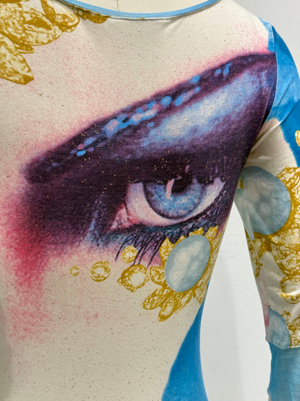 S/S2001 Roberto Cavalli Elizabeth Taylor eye top