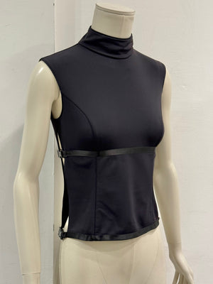 1999 Miu Miu technical sleeveless top with strap detailing
