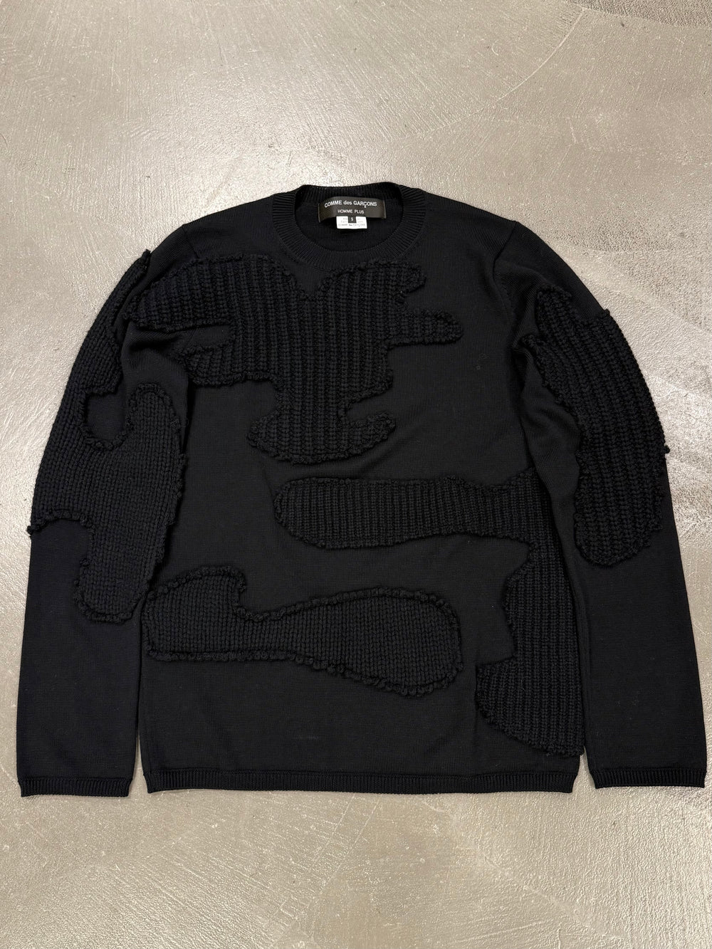 2017 Comme des Garçons patchwork knit sweater