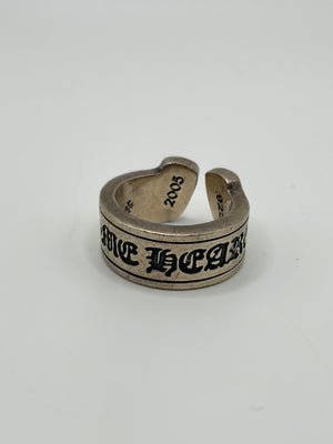 Chrome Hearts large scroll label ring