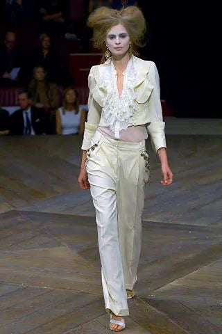 S/S 2007 Alexander McQueen evening jacket with pleated details