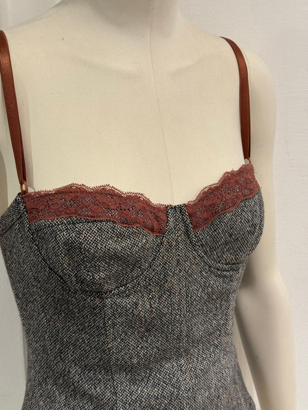 2000s Dolce & Gabbana wool corset top