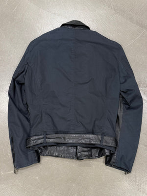 2000s Versace hybrid moto biker leather jacket