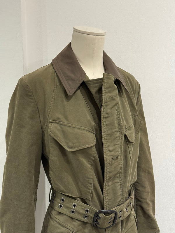A/W2006 Junya Watanabe deconstructed military coat with belted waist