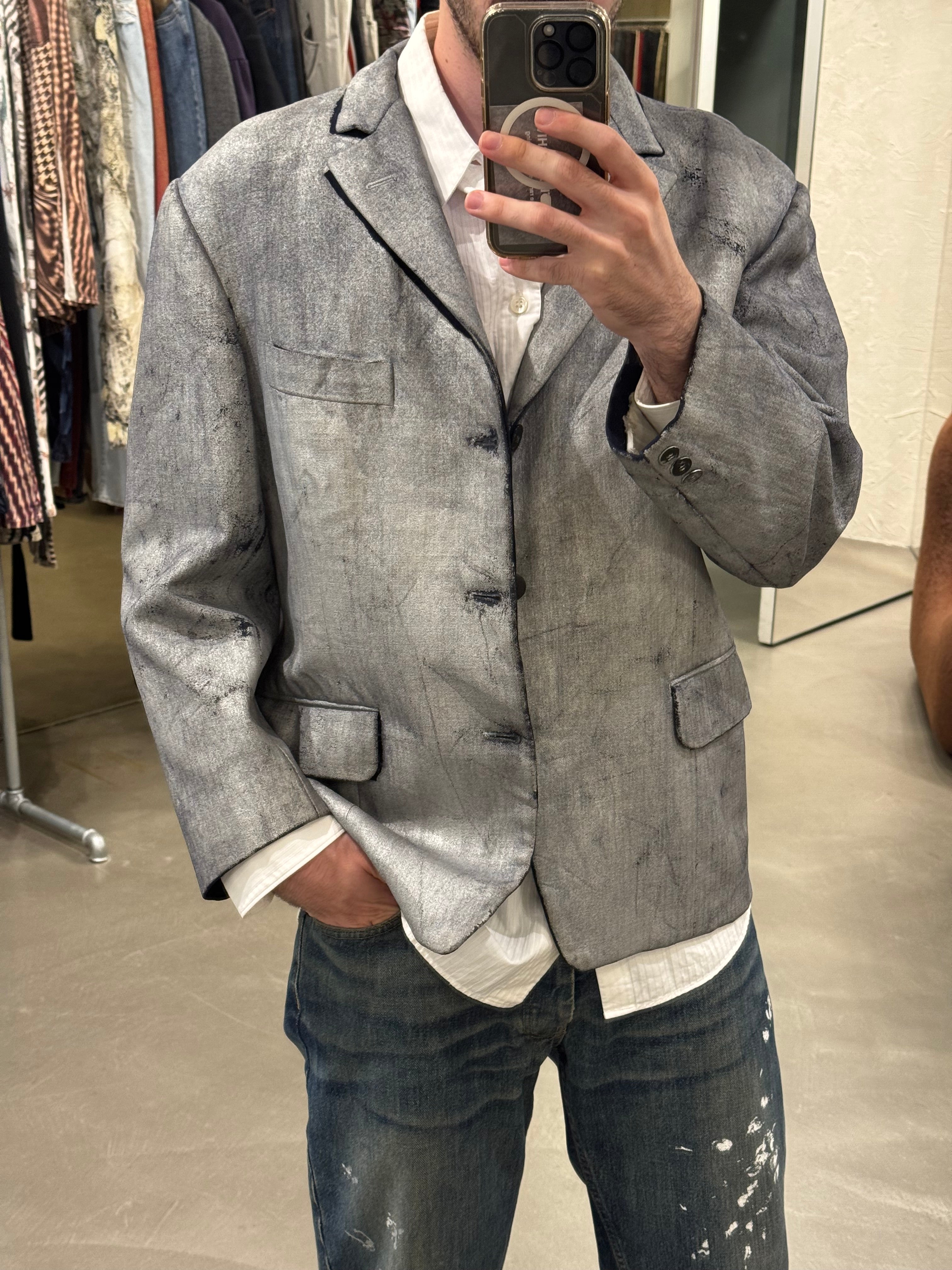1999 Martin Maison Margiela artisanal painted blazer