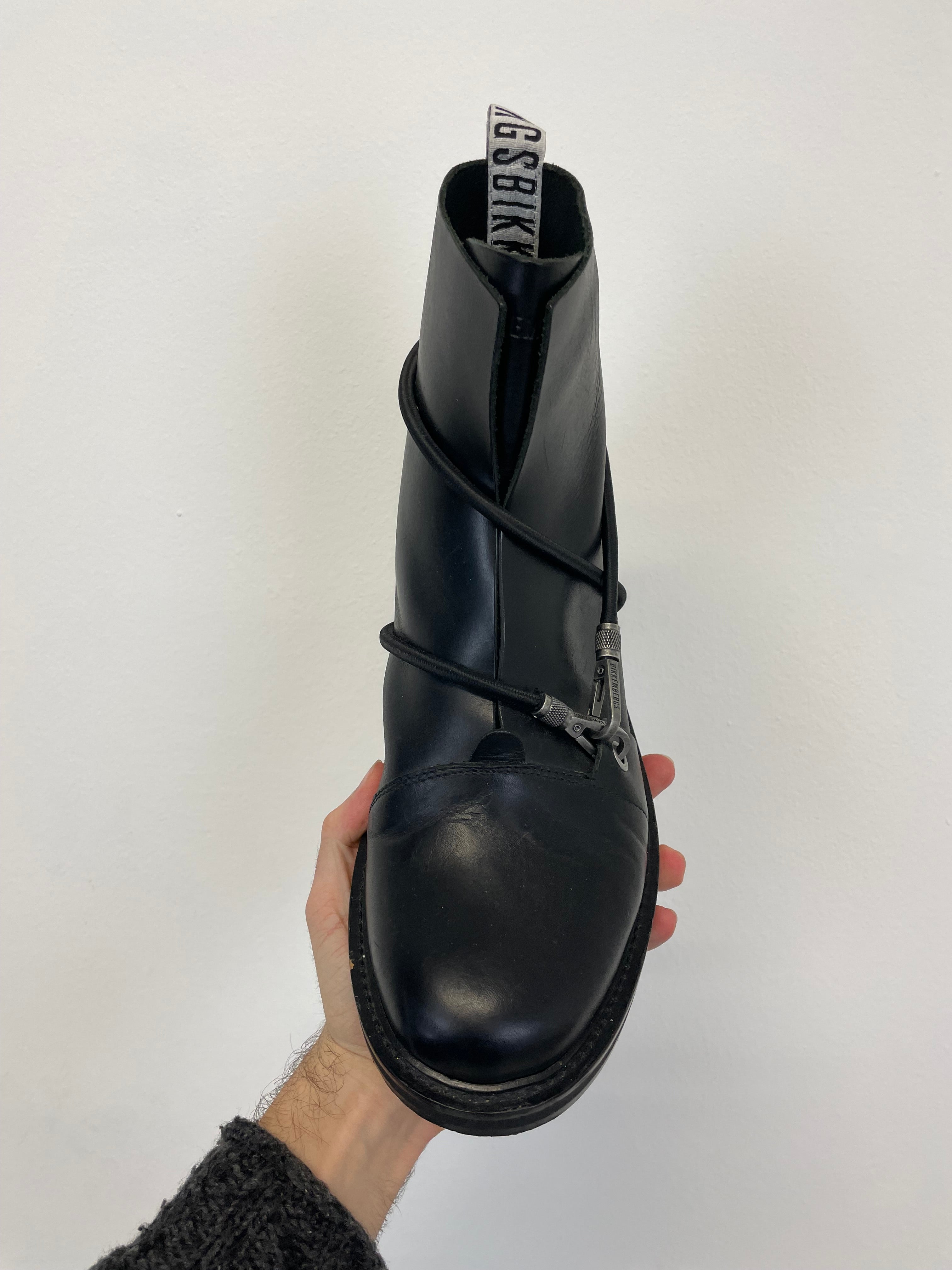 2000s Dirk Bikkembergs NFS SAMPLE cord trough heel boots