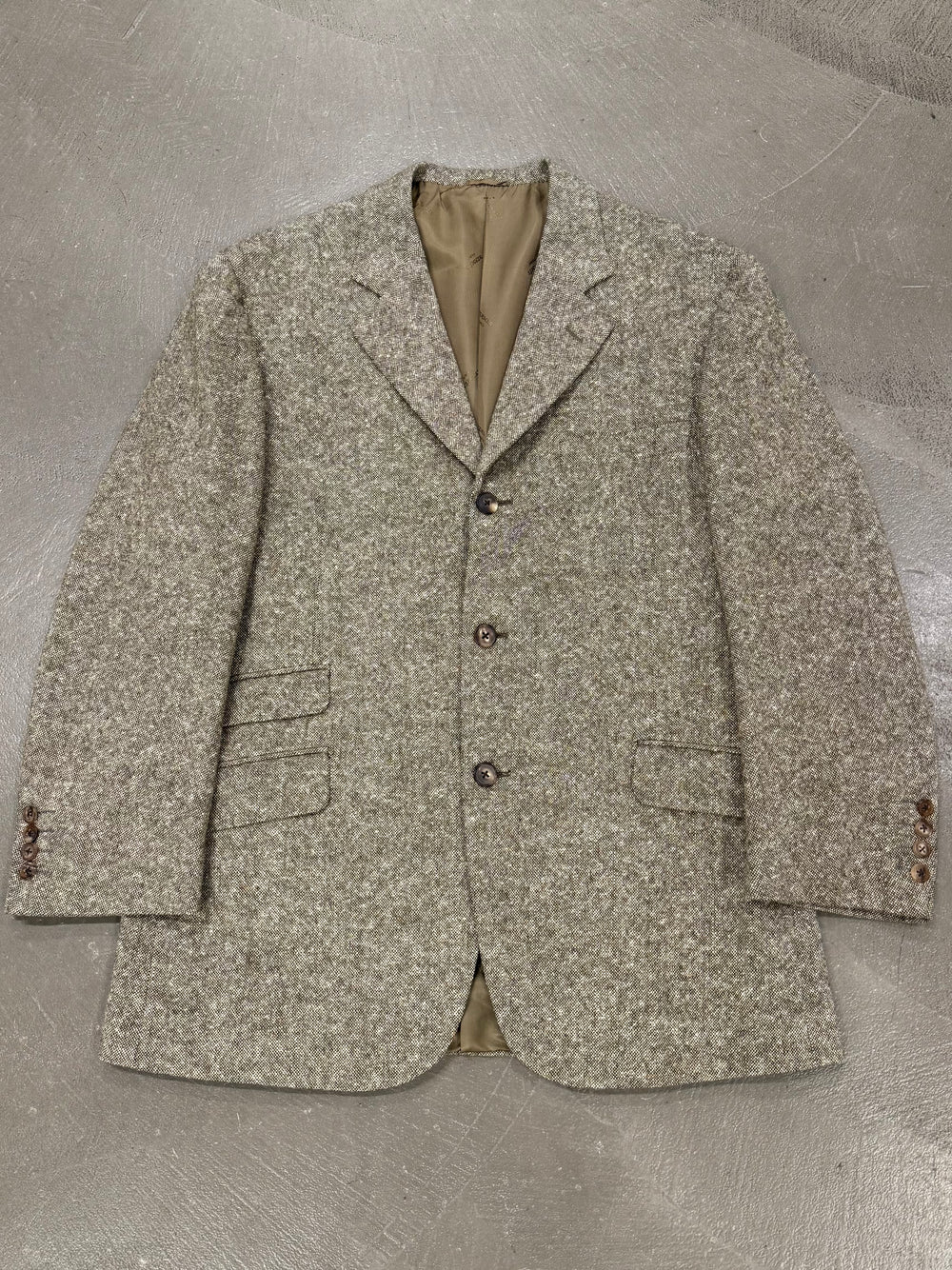 1990s Hermes wool tweed suit set