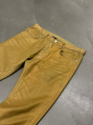 S/S2009 Dior gold coated radioactive jeans