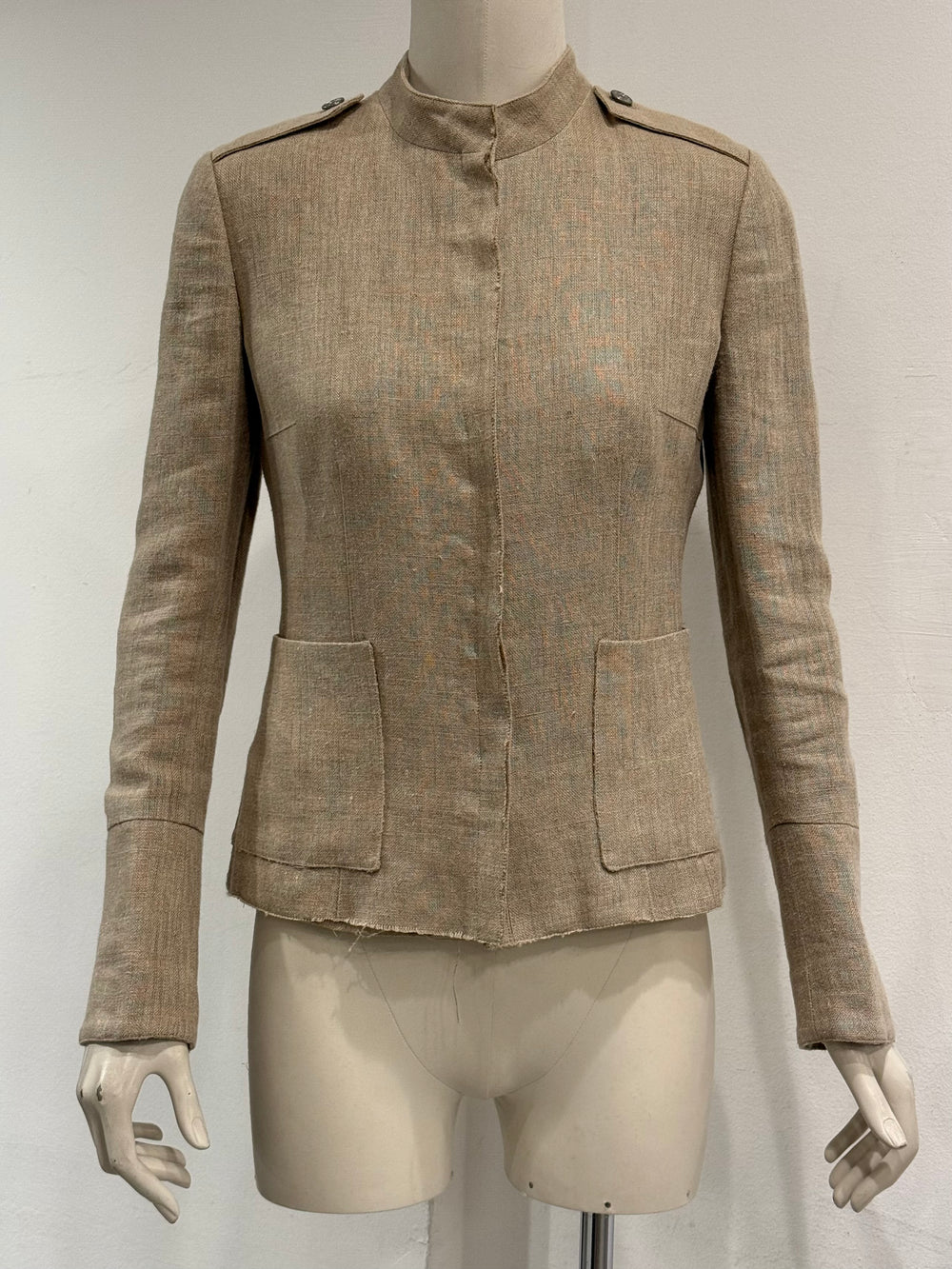 2000s Dolce & Gabbana linen military jacket