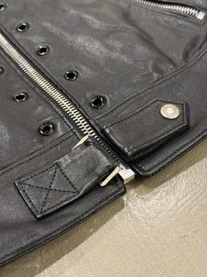 S/S2015 Saint Laurent Paris by Hedi Slimane biker leather vest
