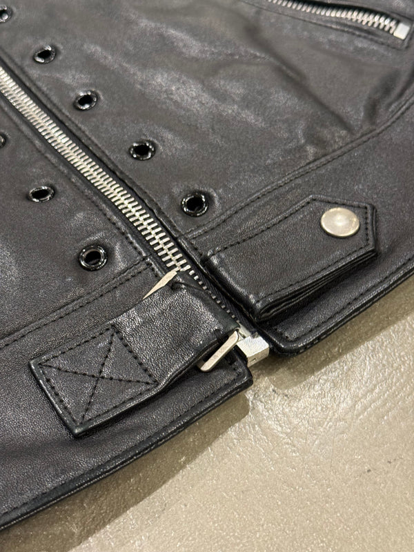 S/S2015 Saint Laurent Paris by Hedi Slimane biker leather vest