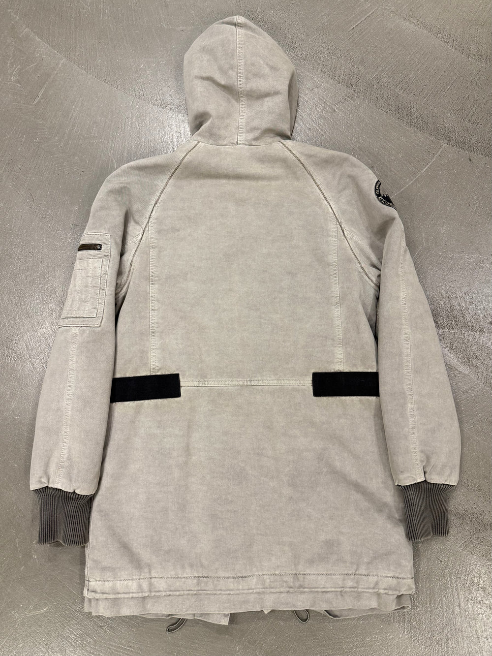 2000s Dolce & Gabbana hooded military parka with adjustable straps