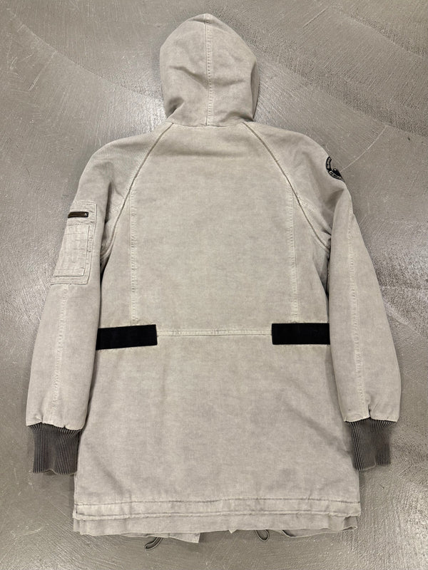 2000s Dolce & Gabbana hooded military parka with adjustable straps