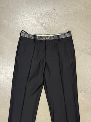 2000s Helmut Lang leather waist tailored pants