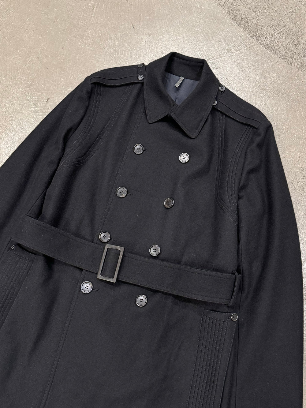 A/W2008 Dior paneled military wool belted coat