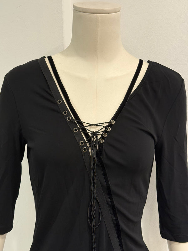 2004 Gianfranco Ferre bondage lace-up top