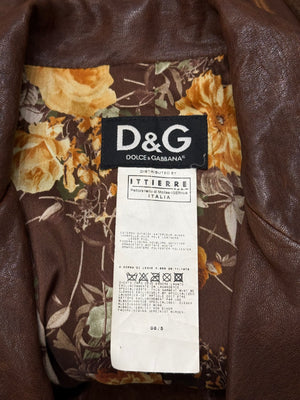 A/W2006 Dolce & Gabbana napoleon leather jacket