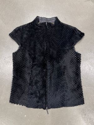 2000s Plein Sud lamb fur armor vest