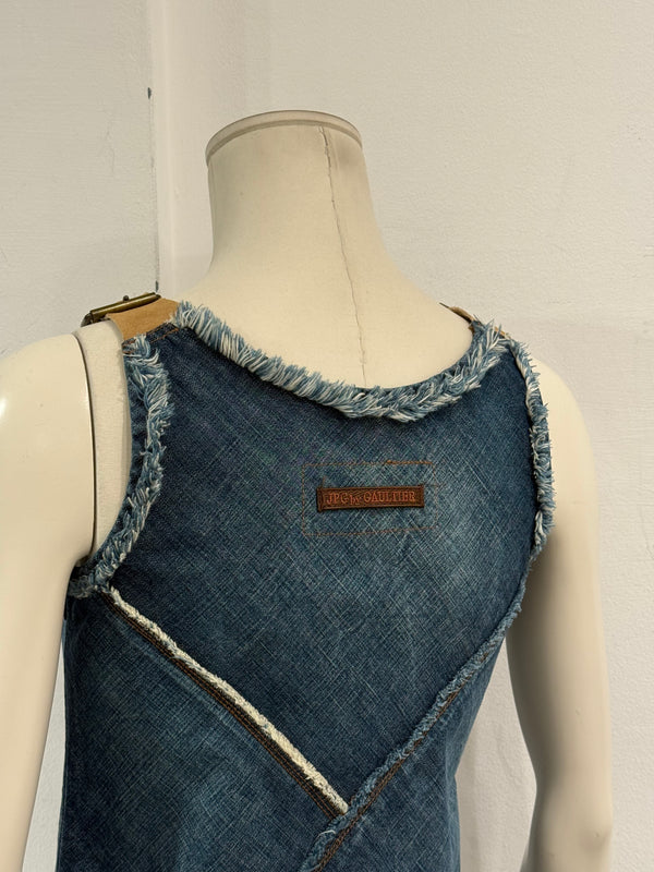 2000s Jean Paul Gaultier denim asymmetrical dress