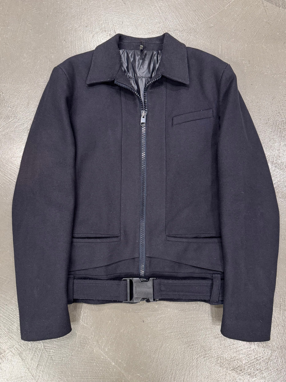 A/W2007 Dior by Hedi Slimane “Navigate” belted wool jacket