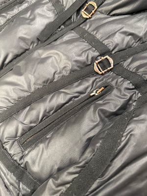 1990s Roberto Cavalli harness bondage puffer jacket