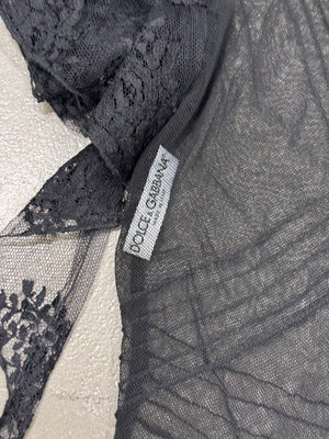1998 Dolce & Gabbana sheer butterfly mesh top
