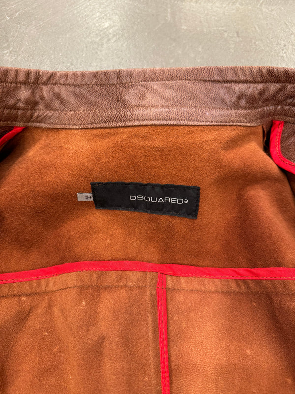 S/S2003 DSquared2 “Civil War” runway military leather jacket