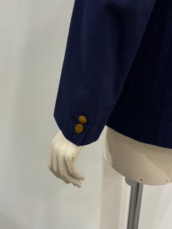 1990s Vivienne Westwood red label orb embroidered double-breasted blazer