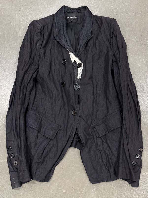 2010s Ann Demeulemeester black asymmetrical jacket
