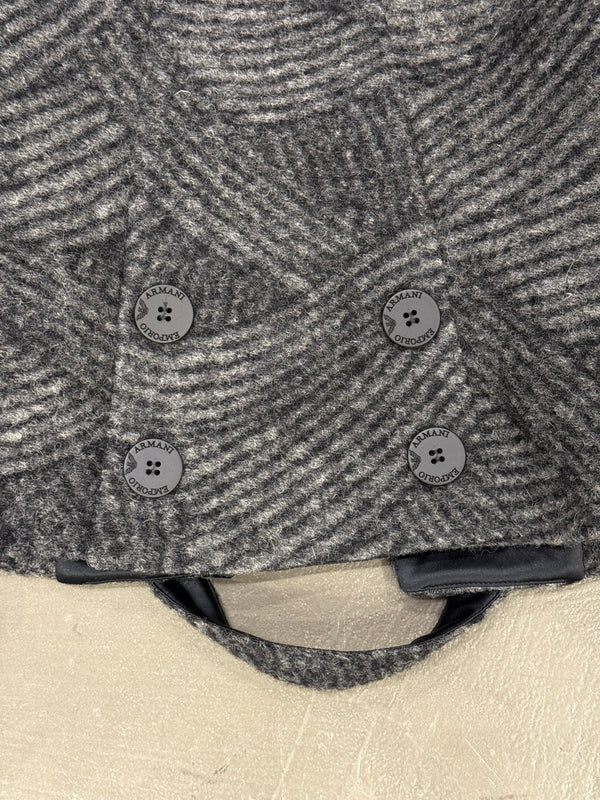 2000s Emporio Armani wool sample textured geometric jacket
